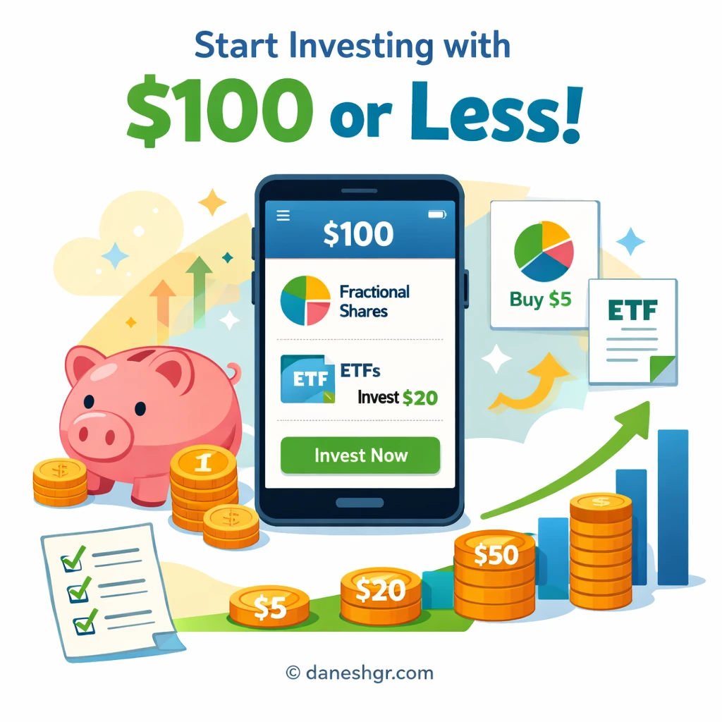 how to start investing with $100 or less