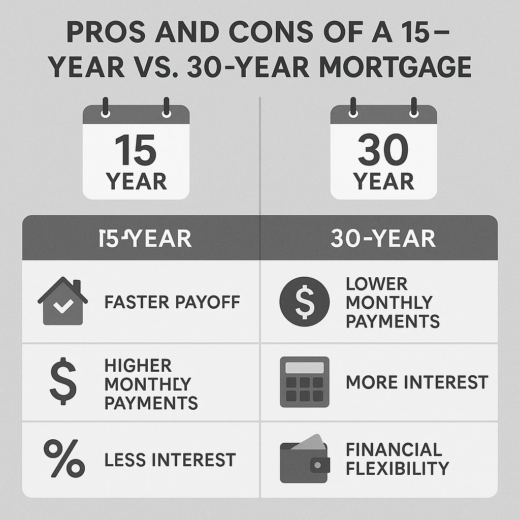 pros and cons of a 15-year vs 30-year mortgage