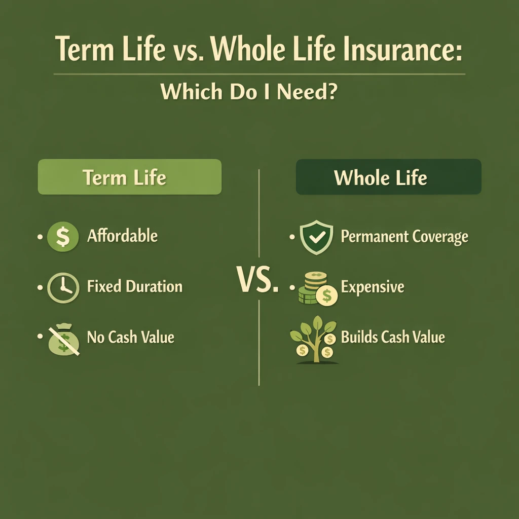 term life vs whole life insurance: which do I need?