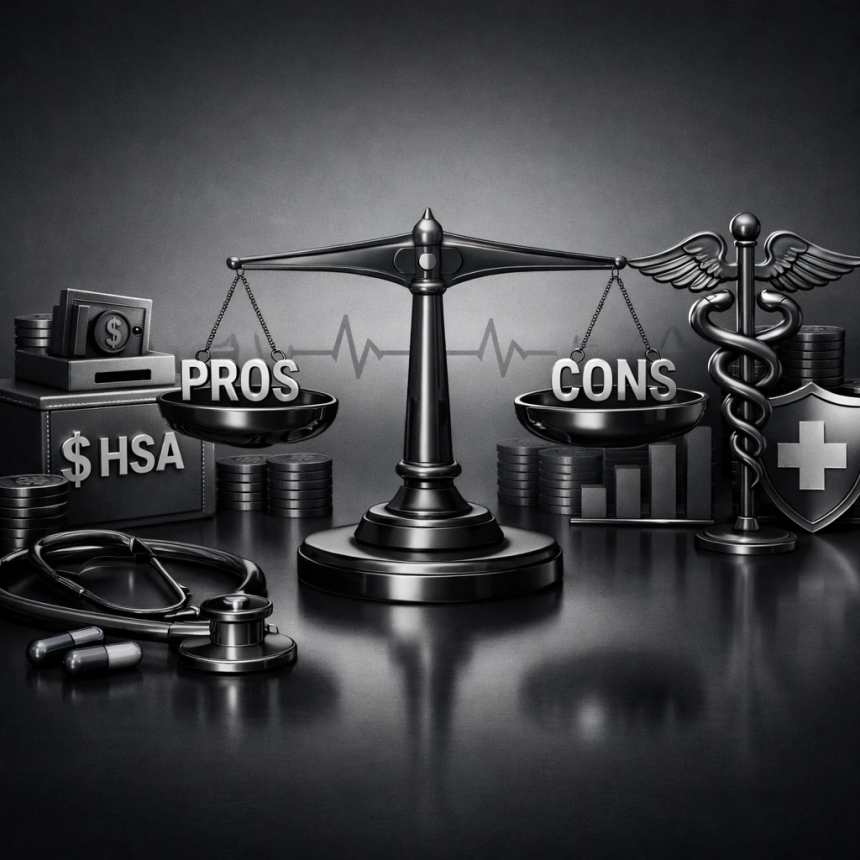 high-deductible health plan with HSA pros and cons