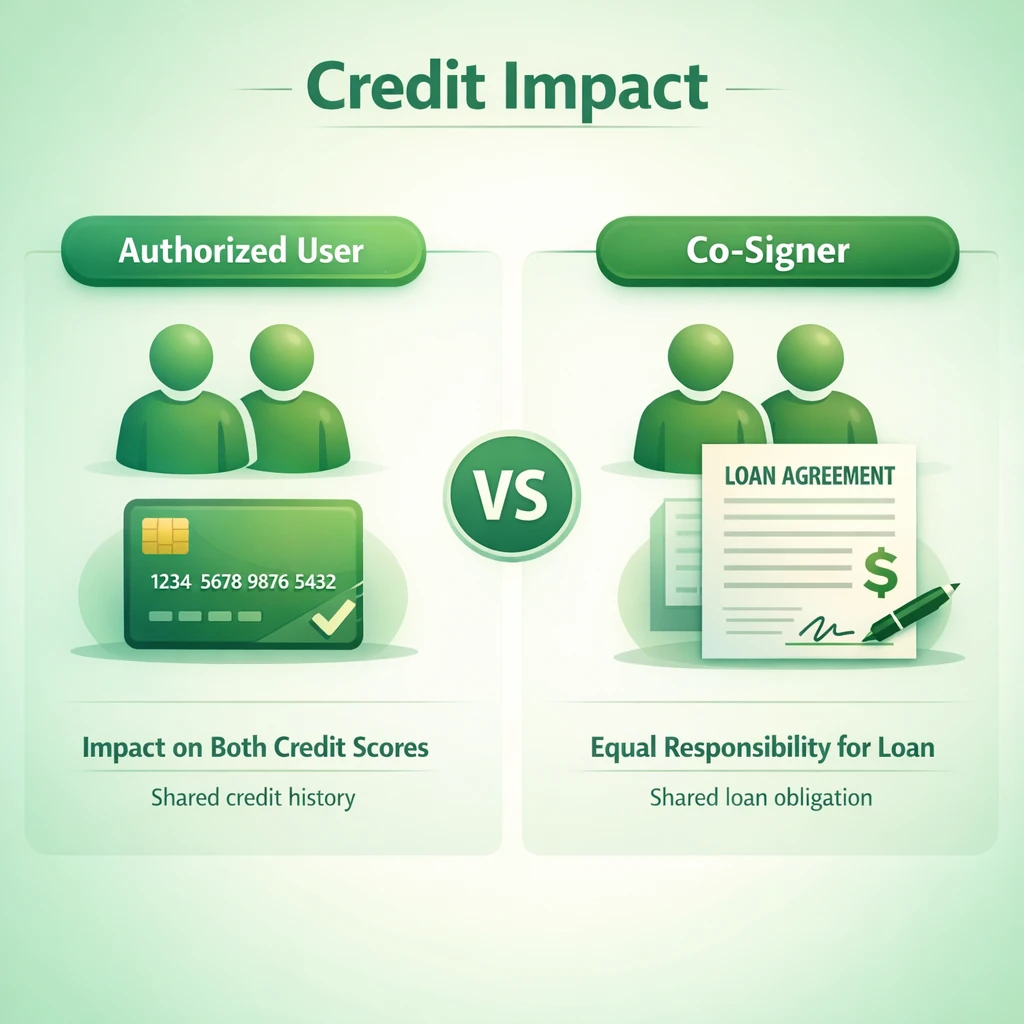 authorized user vs co-signer: which helps credit more?