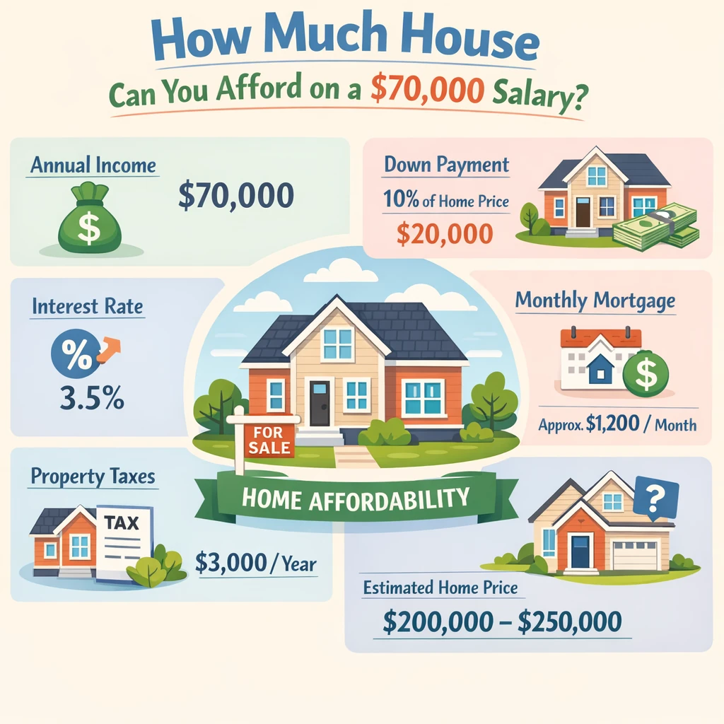 how much house can I afford on a $70,000 salary?
