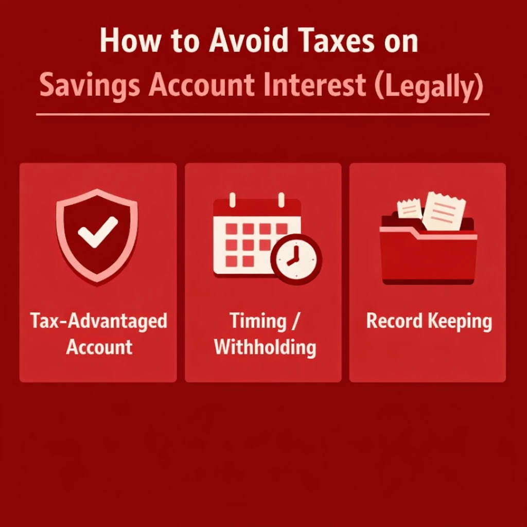 how to avoid taxes on savings account interest (legally)