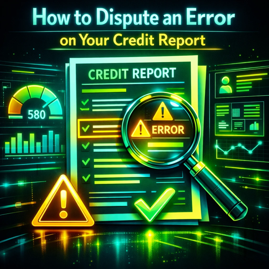 how to dispute an error on your credit report