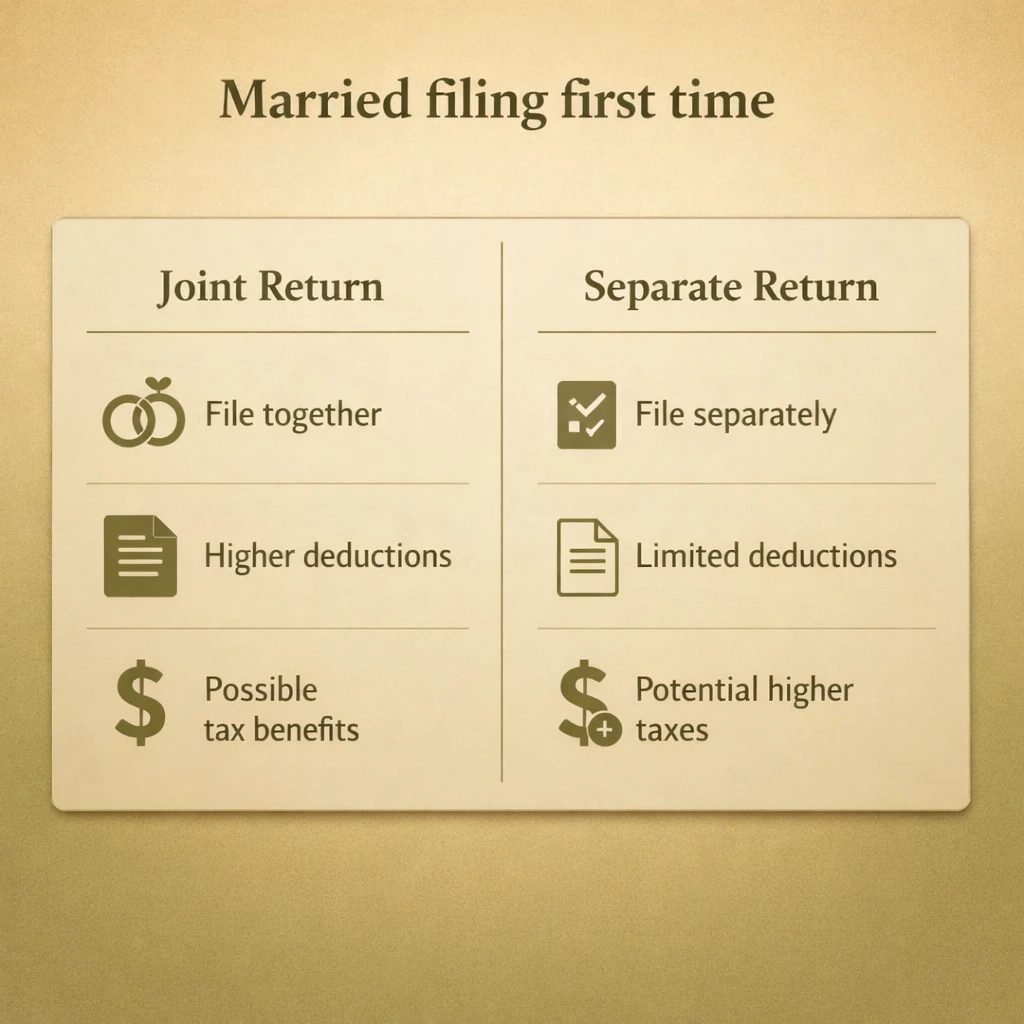 how to file taxes as a married couple for the first time