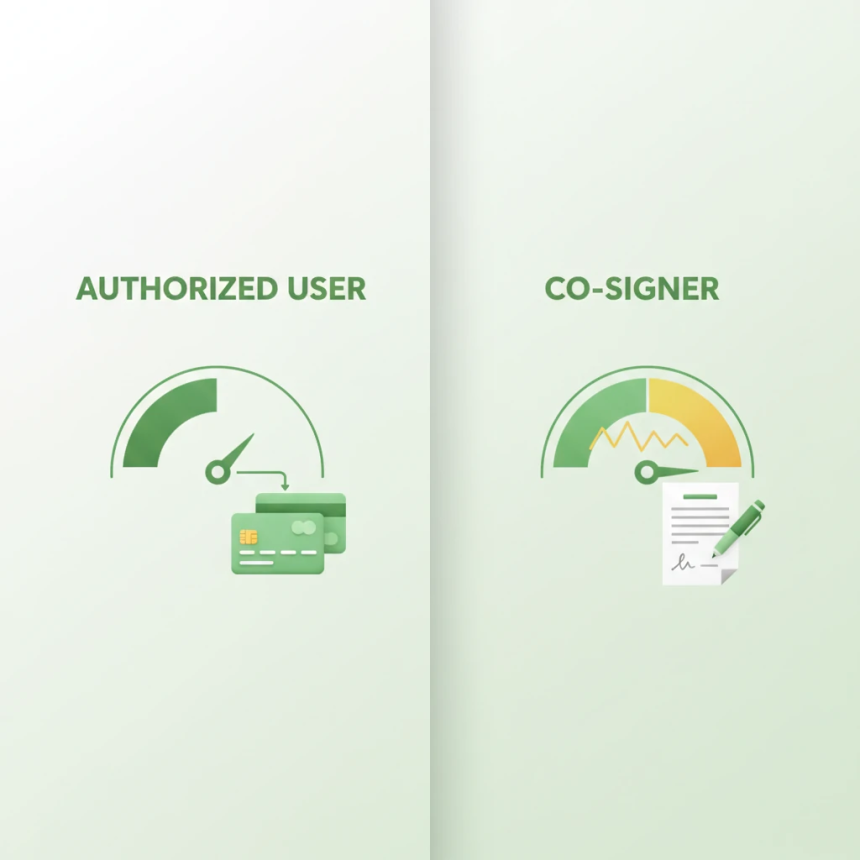 authorized user vs co-signer: which helps credit more?
